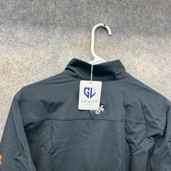 Graham Luxe Jacket Men Medium Black Soft Shell Full Zip Windbreaker New Golf - Picture 3 of 11